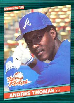 #10 Andres Thomas - Atlanta Braves - 1986 Donruss The Rookies Baseball
