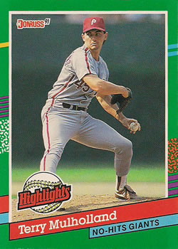 #BC-14 Terry Mulholland - Philadelphia Phillies - 1991 Donruss Baseball - Bonus Cards