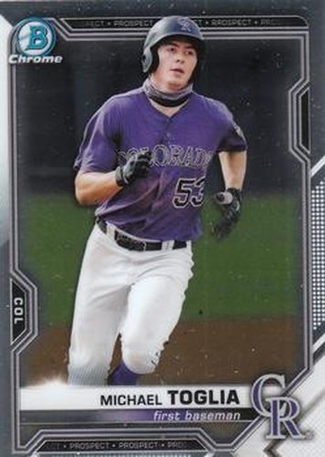 #BCP-185 Michael Toglia - Colorado Rockies - 2021 Bowman Chrome - Prospects Baseball