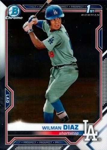 #BCP-197 Wilman Diaz - Los Angeles Dodgers - 2021 Bowman Chrome - Prospects Baseball