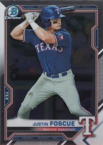 #BCP-242 Justin Foscue - Texas Rangers - 2021 Bowman Chrome - Prospects Baseball