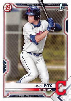 #BD-102 Jake Fox - Cleveland Indians - 2021 Bowman Draft Baseball