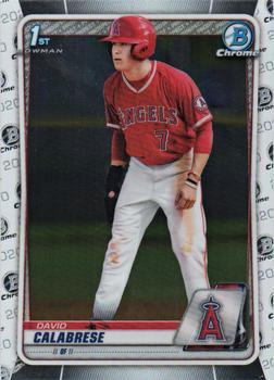 #BD-103 David Calabrese - Los Angeles Angels - 2020 Bowman Draft - Chrome Baseball