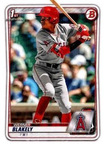#BD-128 Werner Blakely - Los Angeles Angels - 2020 Bowman Draft - Chrome Baseball