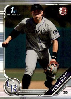 #BD-129 Aaron Schunk - Colorado Rockies - 2019 Bowman Draft Baseball