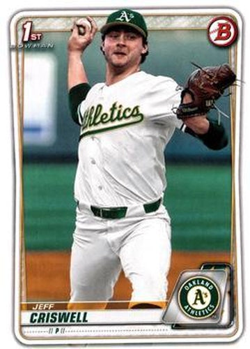 #BD-134 Jeff Criswell - Oakland Athletics - 2020 Bowman Draft Baseball