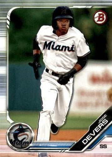 #BD-154 Jose Devers - Miami Marlins - 2019 Bowman Draft Baseball