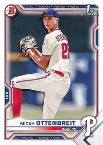 #BD-170 Micah Ottenbreit - Philadelphia Phillies - 2021 Bowman Draft Baseball