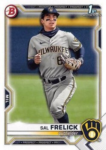 #BD-172 Sal Frelick - Milwaukee Brewers - 2021 Bowman Draft Baseball