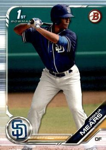 #BD-180 Joshua Mears - San Diego Padres - 2019 Bowman Draft Baseball