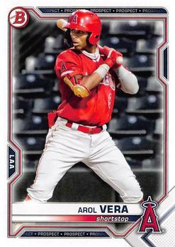 #BD-181 Arol Vera - Los Angeles Angels - 2021 Bowman Draft Baseball