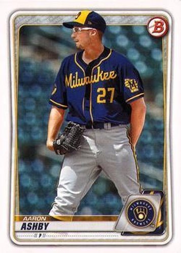 #BD-186 Aaron Ashby - Milwaukee Brewers - 2020 Bowman Draft Baseball