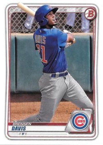 #BD-187 Brennen Davis - Chicago Cubs - 2020 Bowman Draft Baseball