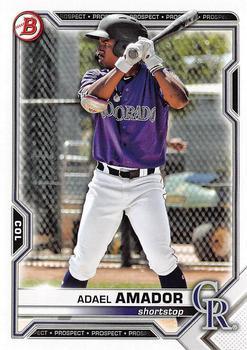 #BD-195 Adael Amador - Colorado Rockies - 2021 Bowman Draft Baseball