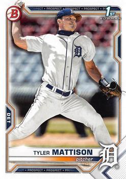 #BDC-58 - Tyler Mattison - Detroit Tigers - 2021 Bowman Draft - Chrome Baseball