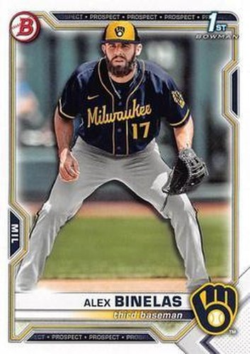 #BDC-79 - Alex Binelas - Milwaukee Brewers - 2021 Bowman Draft - Chrome Baseball