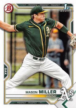 #BD-85 Mason Miller - Oakland Athletics - 2021 Bowman Draft Baseball