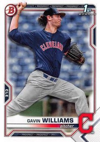 #BD-93 Gavin Williams - Cleveland Indians - 2021 Bowman Draft Baseball