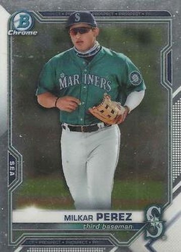 #BDC-117 - Milkar Perez - Seattle Mariners - 2021 Bowman Draft - Chrome Baseball
