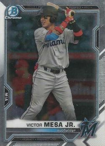 #BDC-122 - Victor Mesa Jr. - Miami Marlins - 2021 Bowman Draft - Chrome Baseball