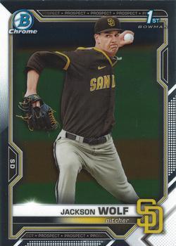 #BDC-141 - Jackson Wolf - San Diego Padres - 2021 Bowman Draft - Chrome Baseball