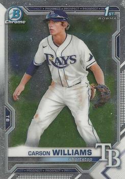 #BDC-180 - Carson Williams - Tampa Bay Rays - 2021 Bowman Draft - Chrome Baseball