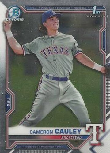 #BDC-192 - Cameron Cauley - Texas Rangers - 2021 Bowman Draft - Chrome Baseball