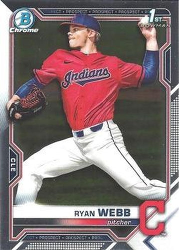 #BDC-57 - Ryan Webb - Cleveland Indians - 2021 Bowman Draft - Chrome Baseball
