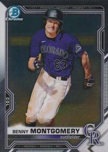 #BDC-84b - Benny Montgomery - Colorado Rockies - 2021 Bowman Draft - Chrome Baseball