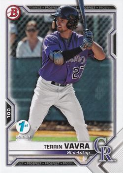 #BFE-100 Terrin Vavra - Colorado Rockies - 2021 Bowman 1st Edition Baseball