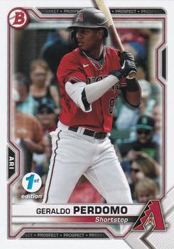 #BFE-109 Geraldo Perdomo - Arizona Diamondbacks - 2021 Bowman 1st Edition Baseball