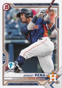 #BFE-11 Jeremy Pena - Houston Astros - 2021 Bowman 1st Edition Baseball