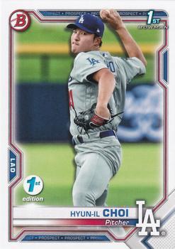#BFE-130 Hyun-il Choi - Los Angeles Dodgers - 2021 Bowman 1st Edition Baseball