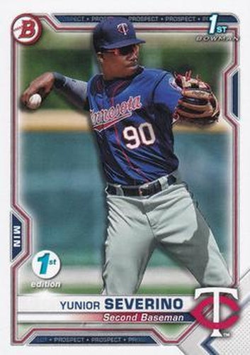 #BFE-140 Yunior Severino - Minnesota Twins - 2021 Bowman 1st Edition Baseball