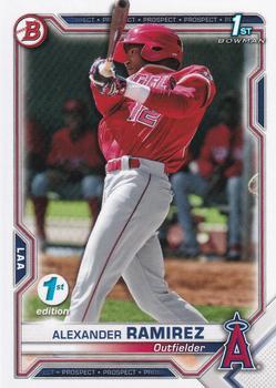 #BFE-145 Alexander Ramirez - Los Angeles Angels - 2021 Bowman 1st Edition Baseball