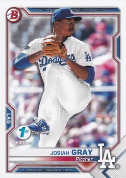 #BFE-150 Josiah Gray - Los Angeles Dodgers - 2021 Bowman 1st Edition Baseball