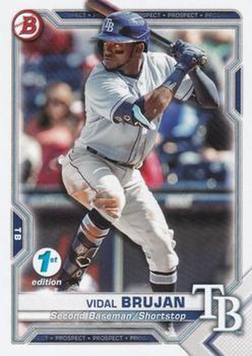 #BFE-19 Vidal Brujan - Tampa Bay Rays - 2021 Bowman 1st Edition Baseball