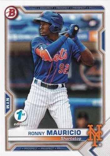 #BFE-23 Ronny Mauricio - New York Mets - 2021 Bowman 1st Edition Baseball