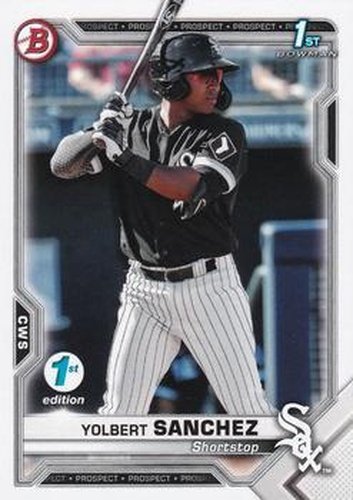 #BFE-40 Yolbert Sanchez - Chicago White Sox - 2021 Bowman 1st Edition Baseball