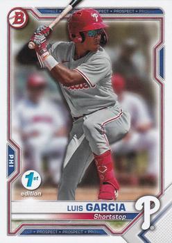#BFE-79 Luis Garcia - Philadelphia Phillies - 2021 Bowman 1st Edition Baseball