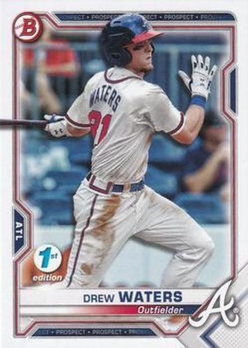 #BFE-81 Drew Waters - Atlanta Braves - 2021 Bowman 1st Edition Baseball
