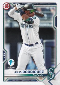 #BFE-86 Julio Rodriguez - Seattle Mariners - 2021 Bowman 1st Edition Baseball