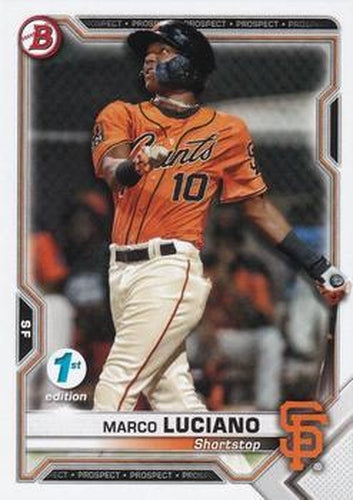 #BFE-8 Marco Luciano - San Francisco Giants - 2021 Bowman 1st Edition Baseball