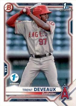 #BFE-94 Trent Deveaux - Los Angeles Angels - 2021 Bowman 1st Edition Baseball