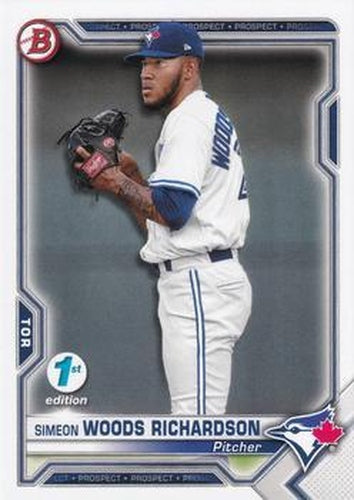 #BFE-95 Simeon Woods Richardson - Toronto Blue Jays - 2021 Bowman 1st Edition Baseball