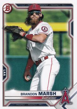 #BCP-112 Brandon Marsh - Los Angeles Angels - 2021 Bowman - Chrome Prospects Baseball
