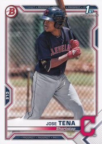 #BP-128 Jose Tena - Cleveland Indians - 2021 Bowman - Prospects Baseball