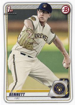 #BP-140 Nick Bennett - Milwaukee Brewers - 2020 Bowman - Prospects Baseball