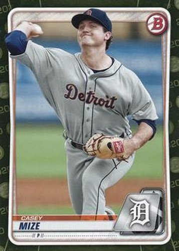 #BP-142 Casey Mize - Detroit Tigers - 2020 Bowman - Prospects Camo Baseball