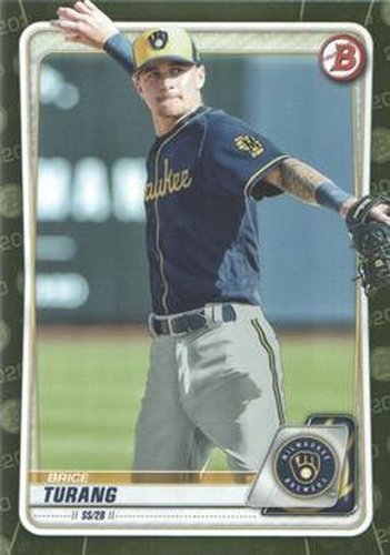 #BP-35 Brice Turang - Milwaukee Brewers - 2020 Bowman - Prospects Camo Baseball
